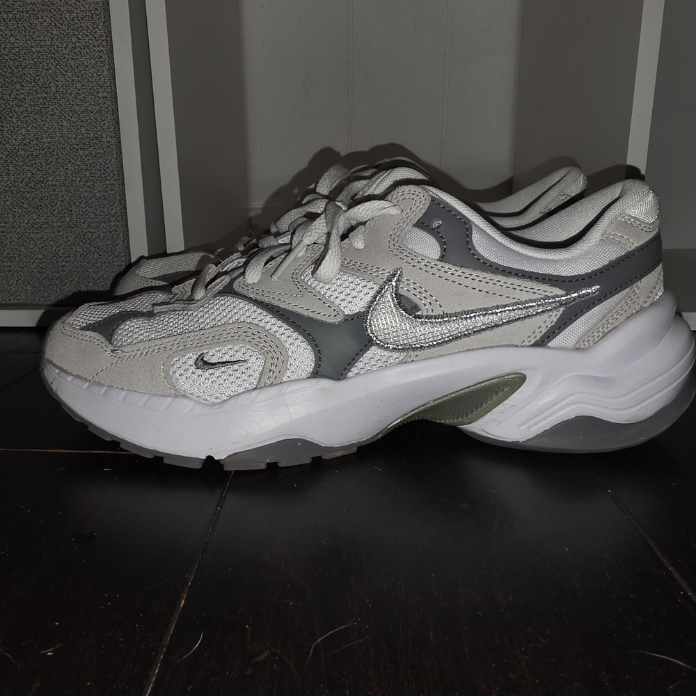 Nike Women's White, Gray & Silver Training Sneakers